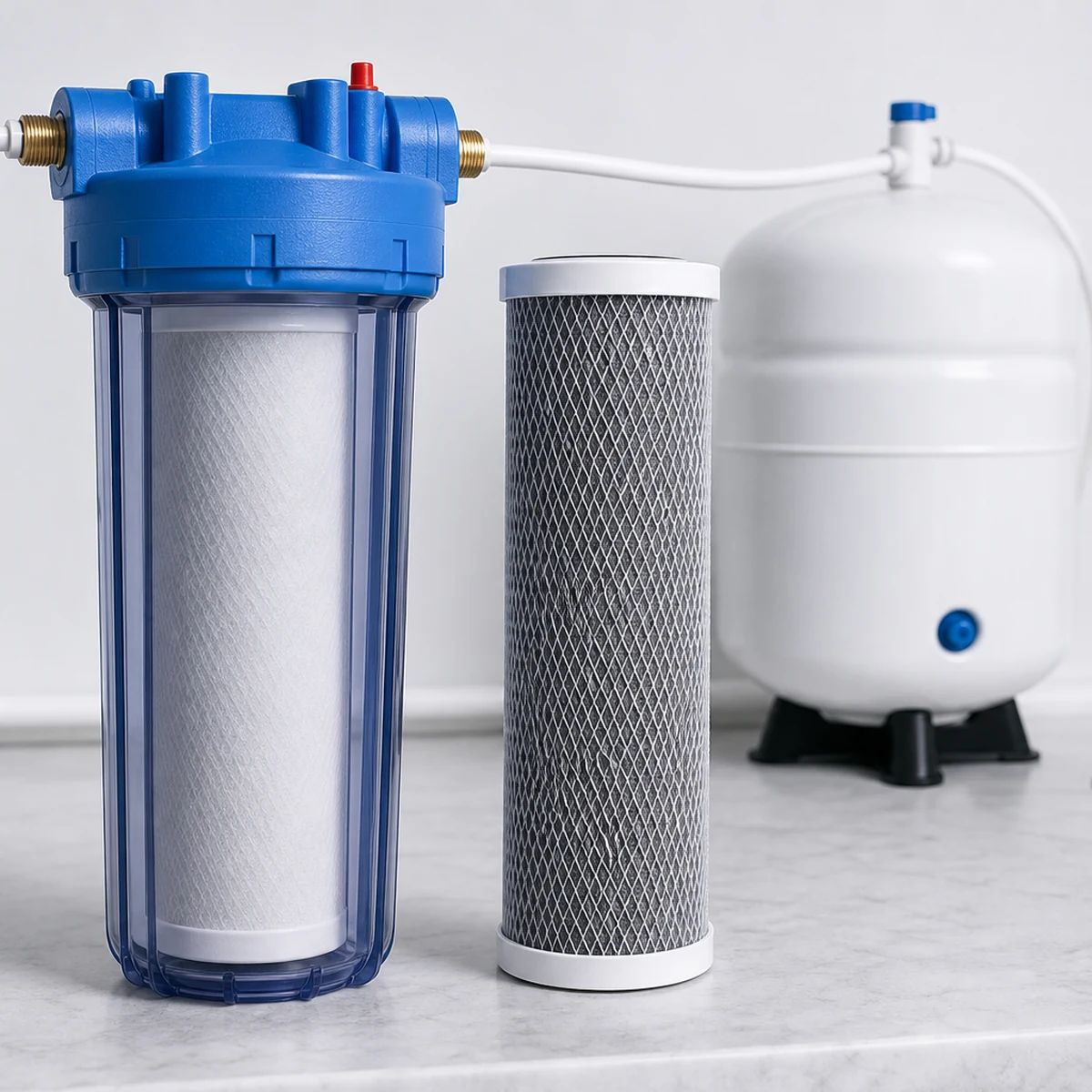 IPW Industries Inc.  10" x 2.5"  Water Filter Replacement and Water Purifier Coconut Shell Activated Carbon Filter 5 Micron
