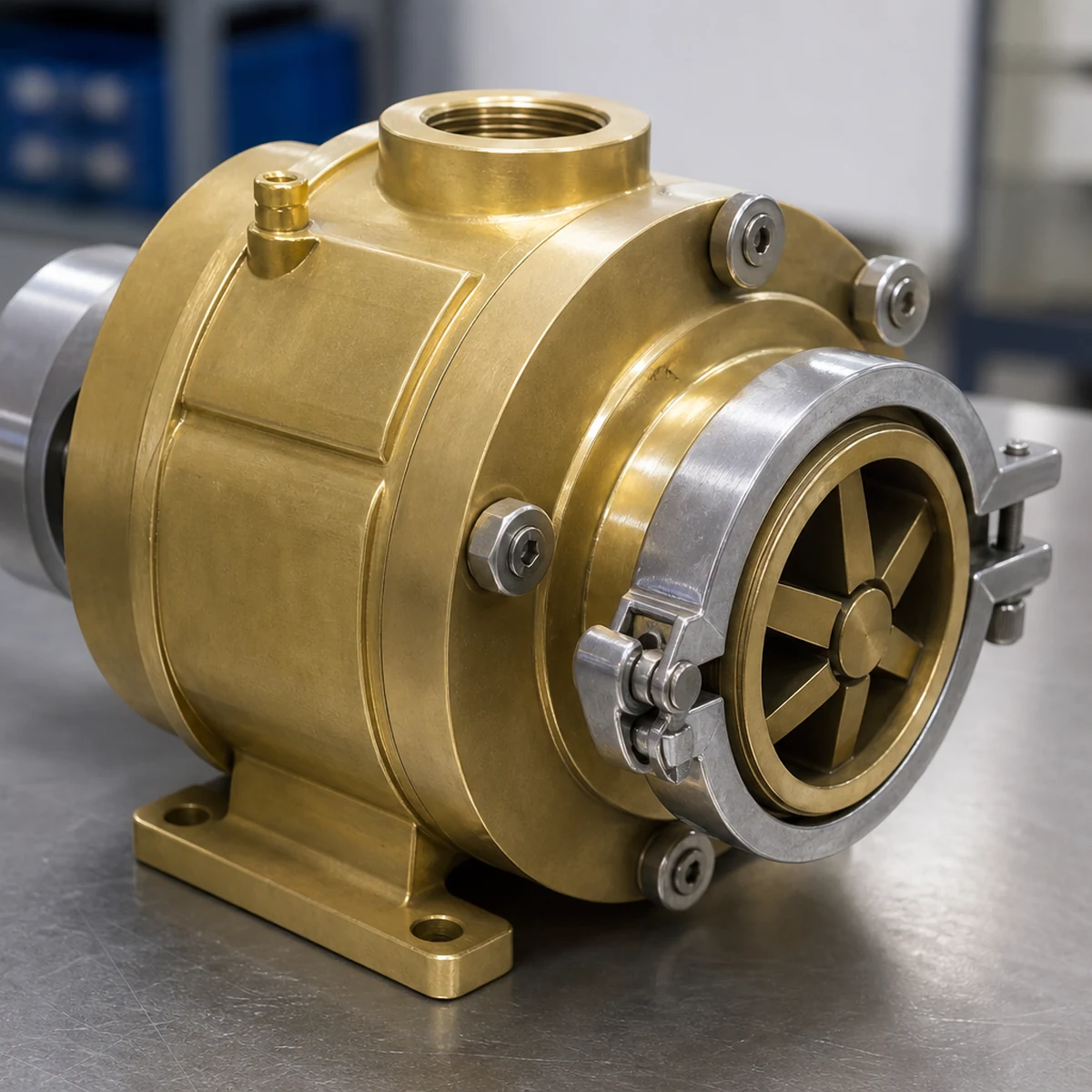 Procon (111A100F11BC) 1 Brass Clamp-On Rotary Vane Pump – 100 GPH – 99 PSI